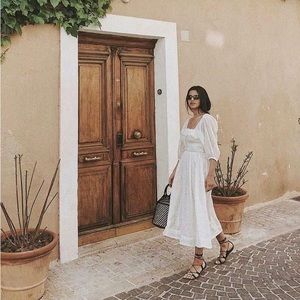 FREE PEOPLE OASIS MIDI DRESS WHITE